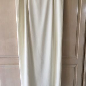 NWT white pencil midi women’s skirt with slip